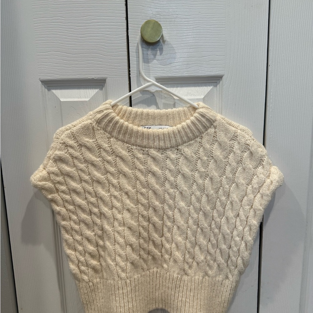 Cable Knit Cream Sweater